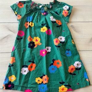 Hanna Andersson Green Floral Kids Dress